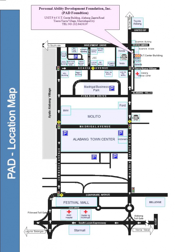 PAD Location Map